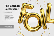 Foil Balloon Letters Set, an Object Graphic by Kotulsky Mockups (Thumbnail 1 of 4)
