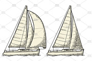 Poster and engrave yacht club, an Illustration by MoreVector (Thumbnail 5 of 6)
