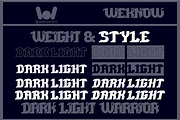 Dark Light Warrior font, a Font by weknow (Thumbnail 8 of 10)