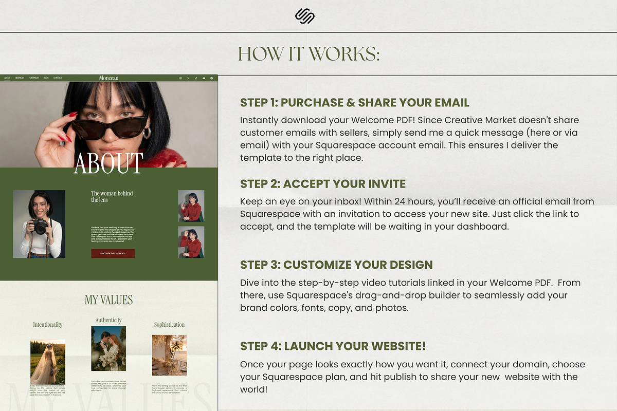 Photographer Squarespace Website, a Squarespace Template by OliaMuseDesign (Photo 5 of 9)