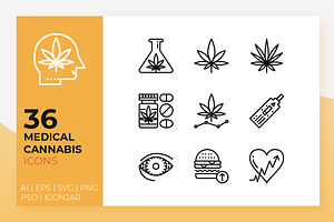 Medical Cannabis Icons