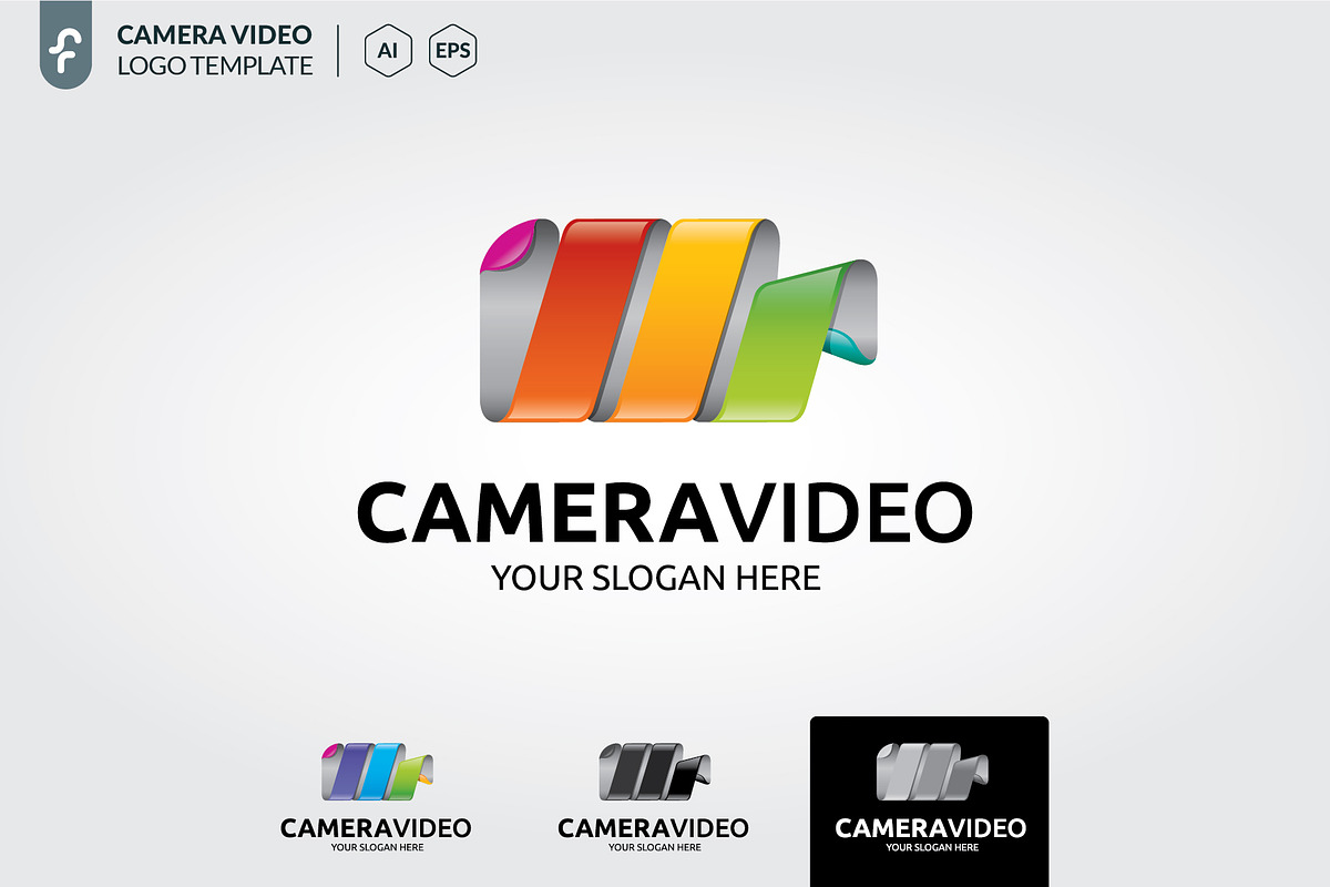 Camera video logo template, a Branding & Logo Template by ft.studio