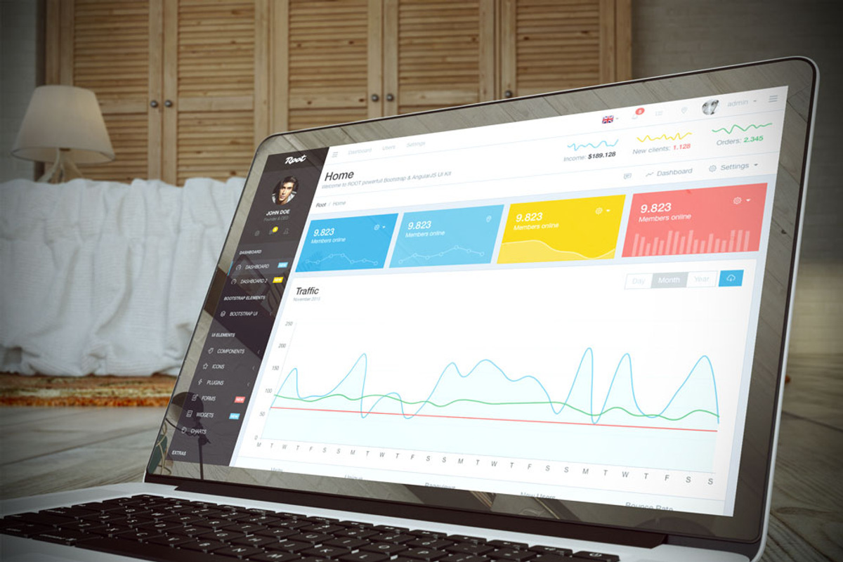 Root Bootstrap 4 Admin Template, a Bootstrap Template by creativeLabs (Photo 5 of 5)