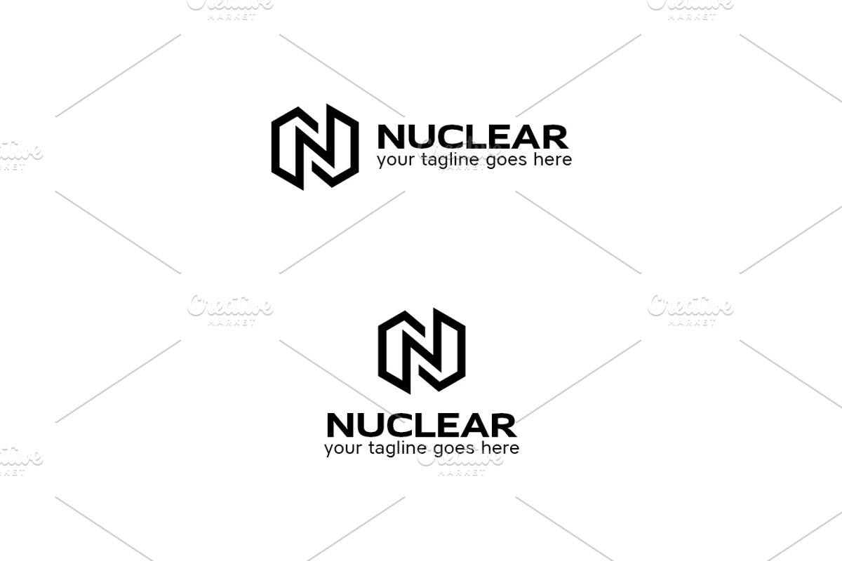nuclear logo, a Branding & Logo Template by Indigo Graphic Shop
