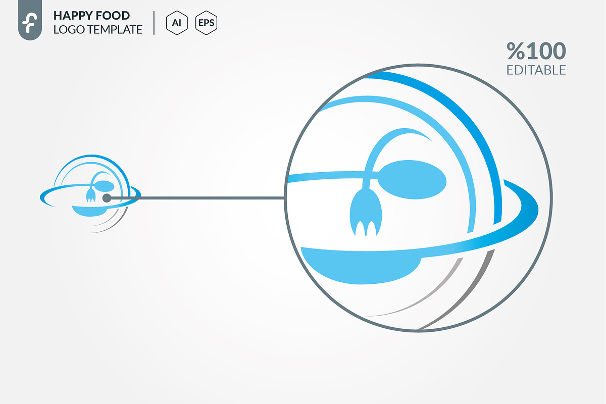 Happy Food Logo, a Branding & Logo Template by ft.studio (Photo 3 of 4)