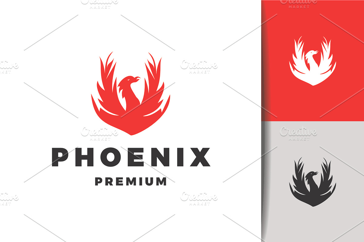 Phoenix Logo Modern Fire Emblem, a Branding & Logo Template by mesuka (Photo 2 of 2)