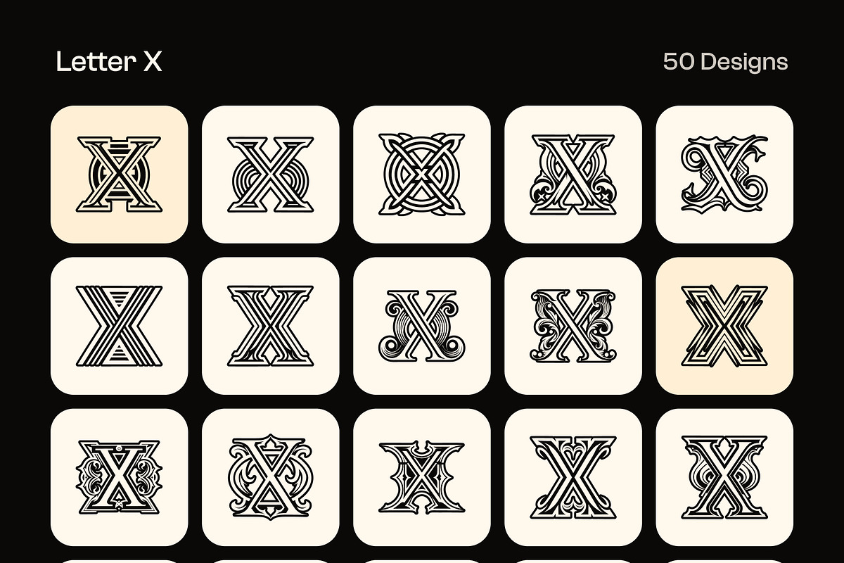 1400 Alphabet Letters Logo, a Solid Icon by Creative Stall (Photo 31 of 34)
