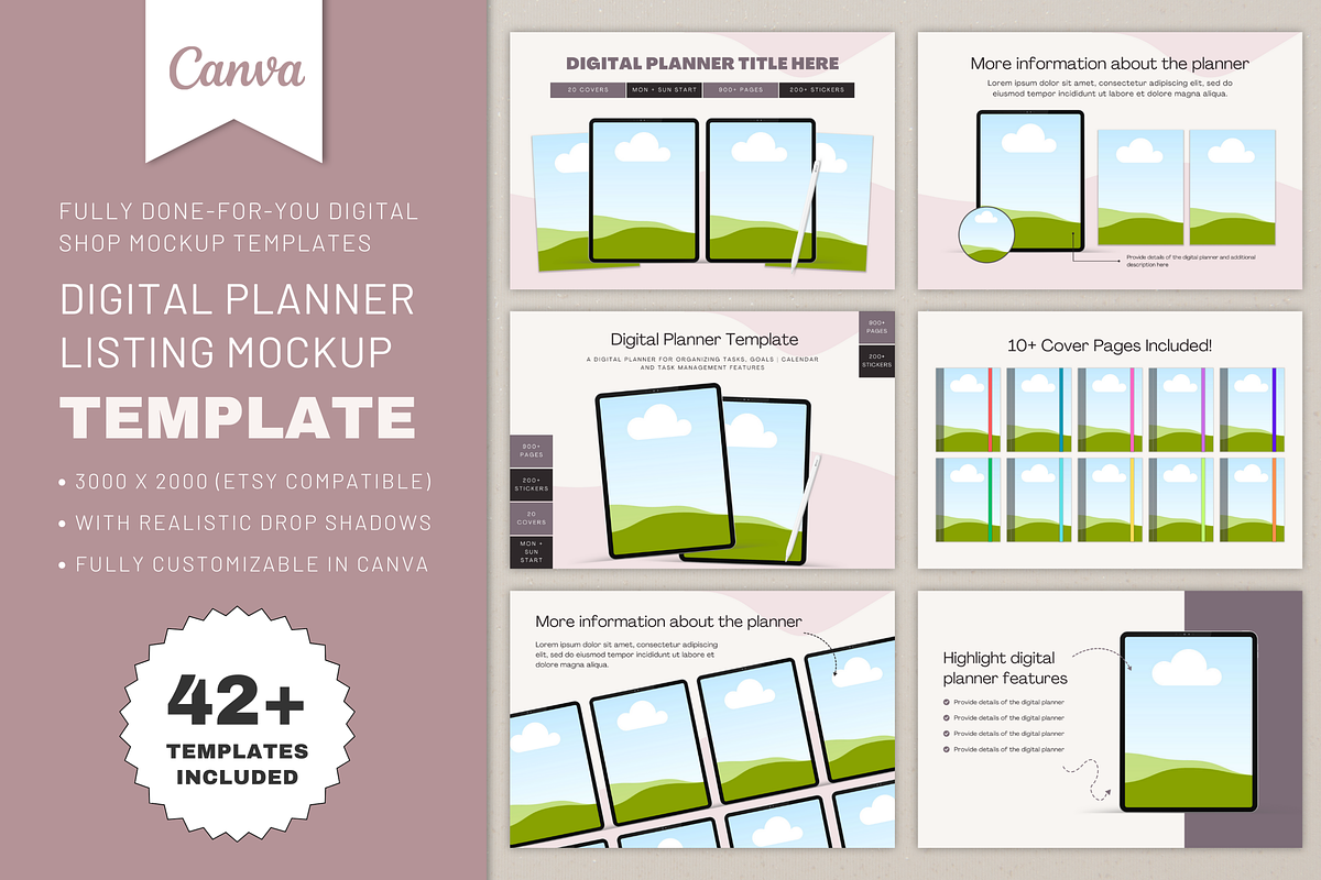 2024 Digital Planner | Canva PLR, a Branding & Logo Template by Designs by Darowan (Photo 5 of 10)