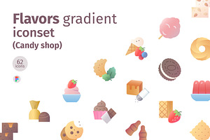 Candy Shop Flavors Gradient Iconset