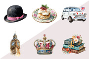 Watercolor London Clipart, an Illustration by Design Market (Thumbnail 3 of 3)