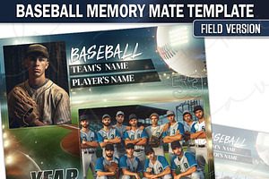Memory Mate Template - Baseball, a Poster Template by Brenda Avila Designs