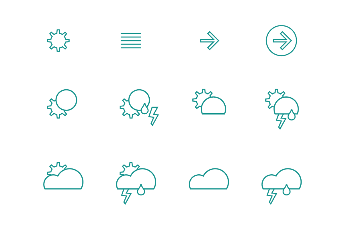 Weather, Outline, Set 1 - Icon Pack, an Icon by Jure Kožuh | Creative ...