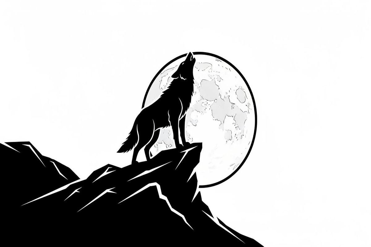40 Wolf Moon Silhouette Vector Bundl, an Illustration by Amazin_art (Photo 9 of 41)