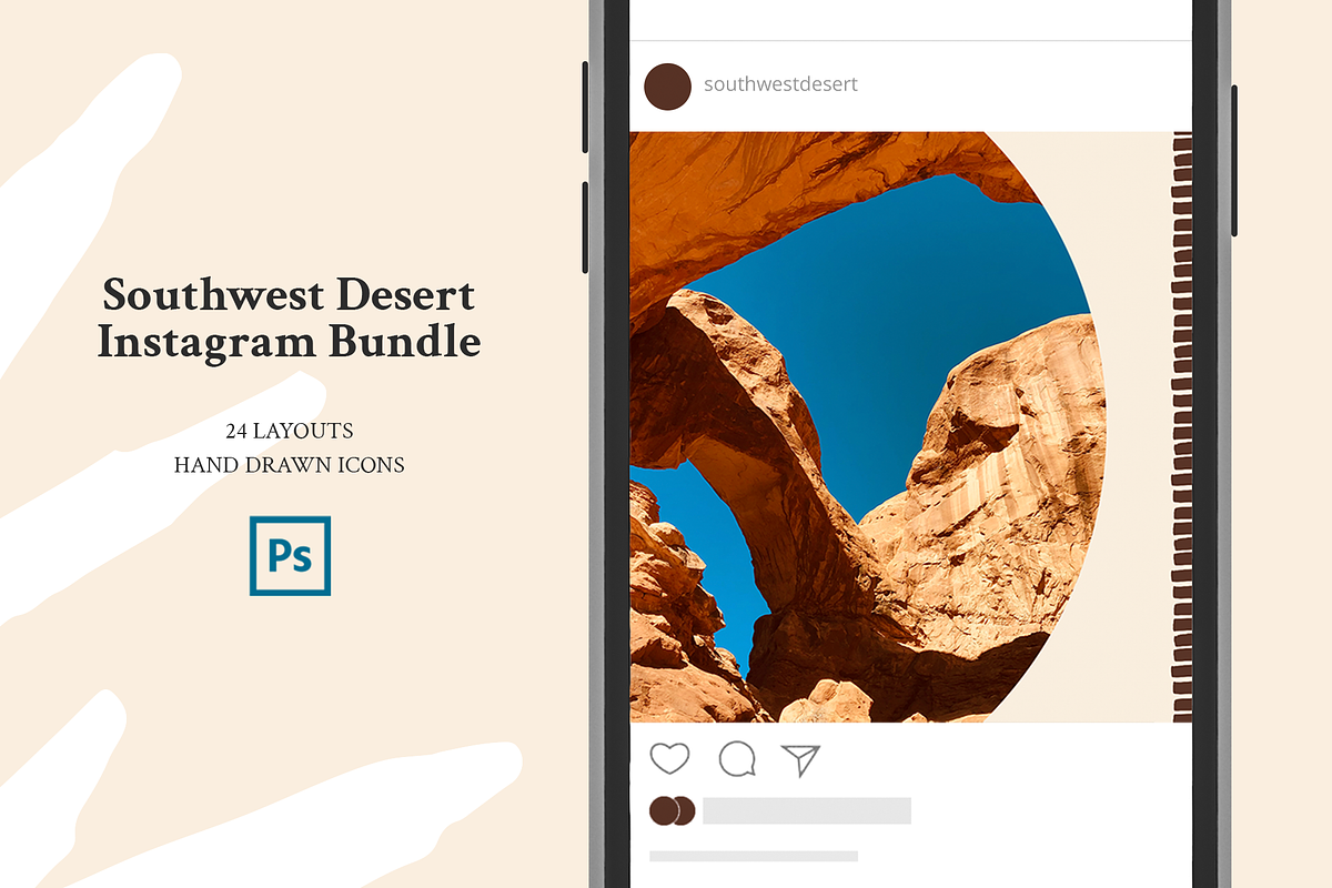Southwest Desert Instagram Template, a Social Media Template by CortneytheCreator (Photo 2 of 6)