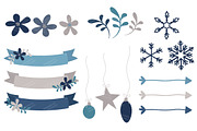 Navy Christmas Wreaths & Patterns, an Illustration by Amanda Ilkov (Thumbnail 4 of 5)