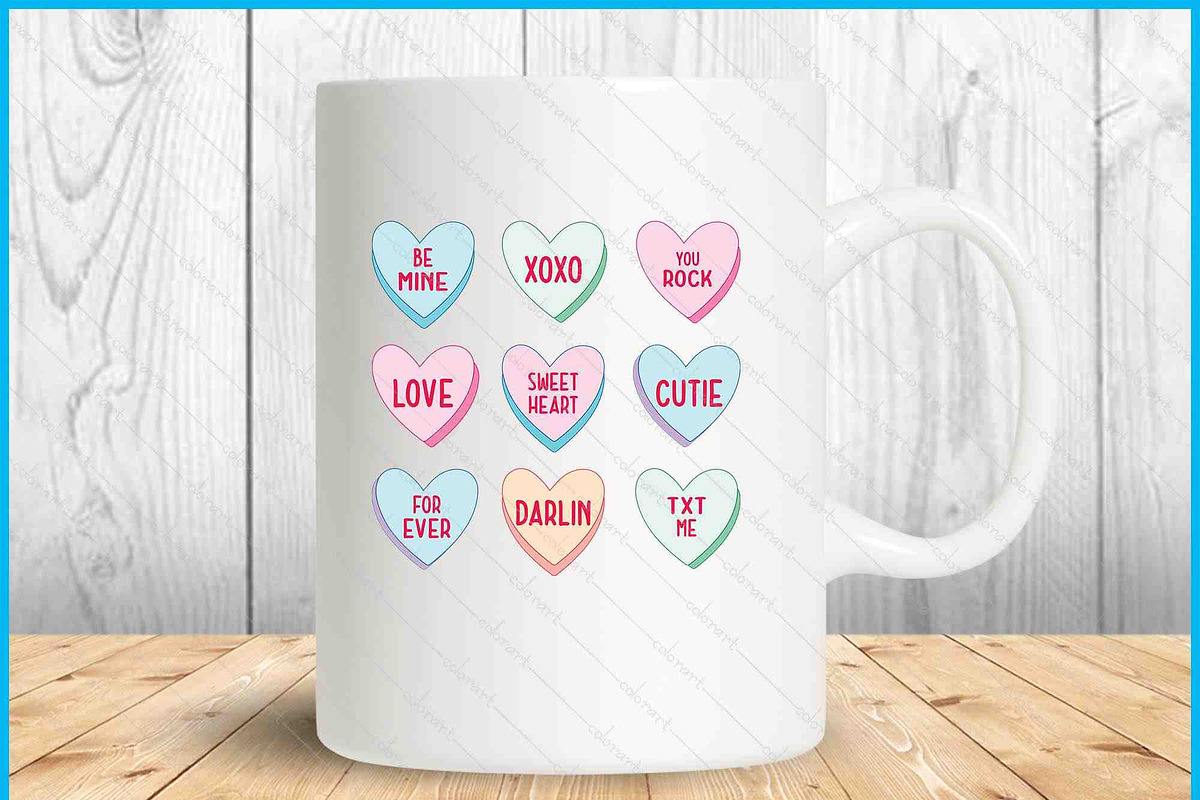 Candy Sweet Hearts Love Valentines, a Graphic by Creativeusart (Photo 2 of 4)