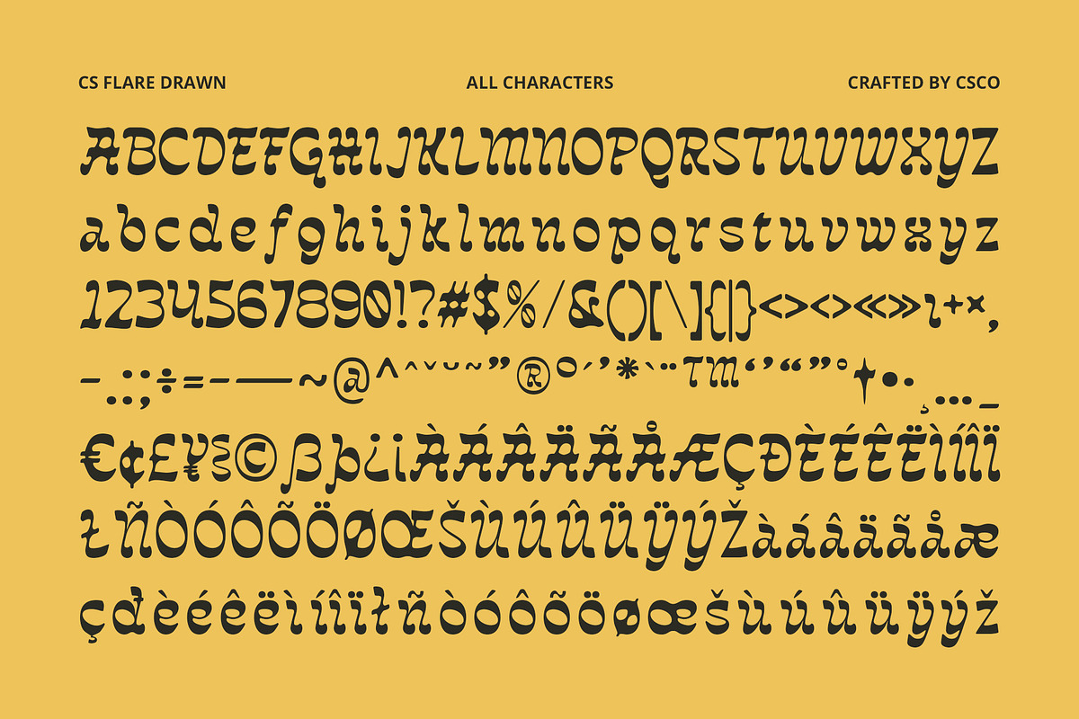 CS Flare Drawn, a Sans Serif Font by Craft Supply Co. (Photo 8 of 8)