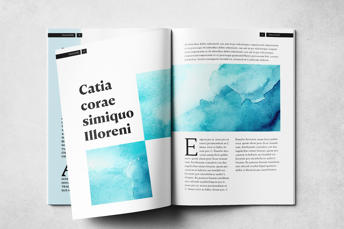 Clean Magazine Print Layout Template
