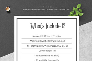 CV Template With Word Cover Letter