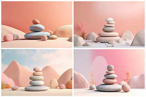 16 Dreamy Pebble Podium Backgrounds