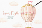 Balloons. Cute baby illustration, an Illustration by Lembrik's Artworks (Thumbnail 1 of 4)
