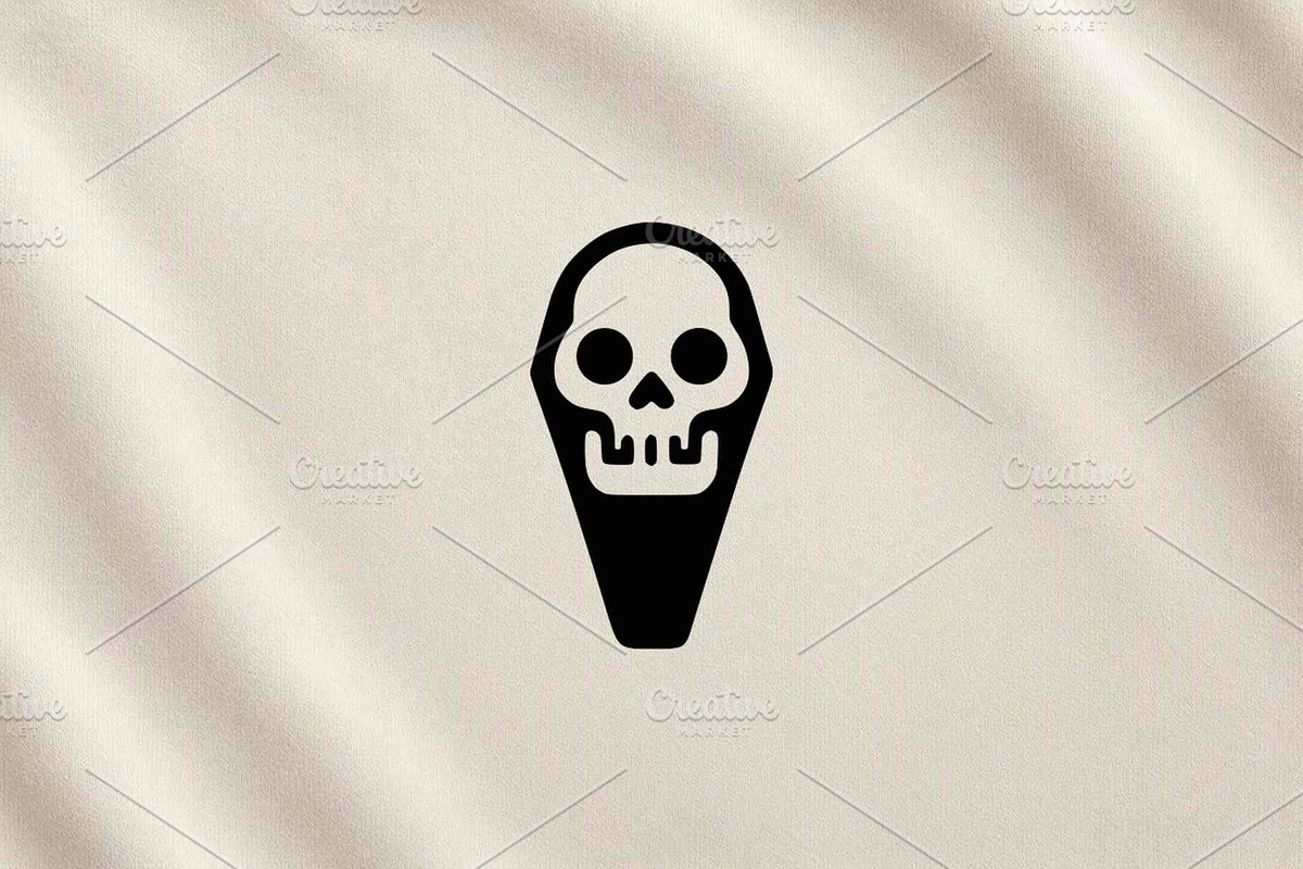 Skull Coffin Icon Vector, a Seasonal Illustration by Vectorium Studio (Photo 3 of 4)