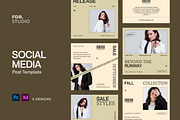 Minimal Fashion Social Media, a Social Media Template by FDR Studio (Thumbnail 1 of 3)