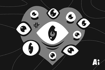 Heart with Eyes Illustration