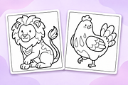Animals: Relaxing Coloring Pages #1, an Animal Illustration by Inkivelle Studio (Thumbnail 2 of 3)