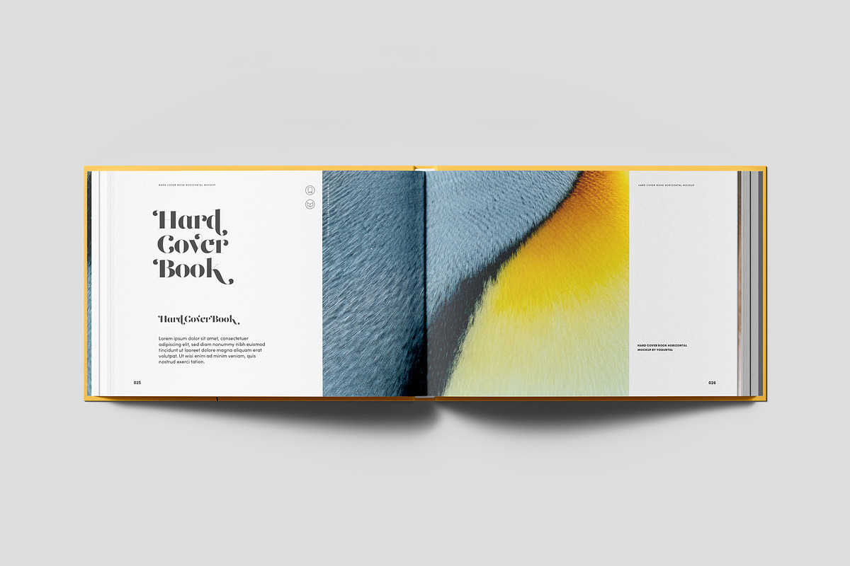 Hard Cover Horizontal Book Mock-up, a Books & Magazine Mockup by Yogurt86 (Photo 4 of 15)