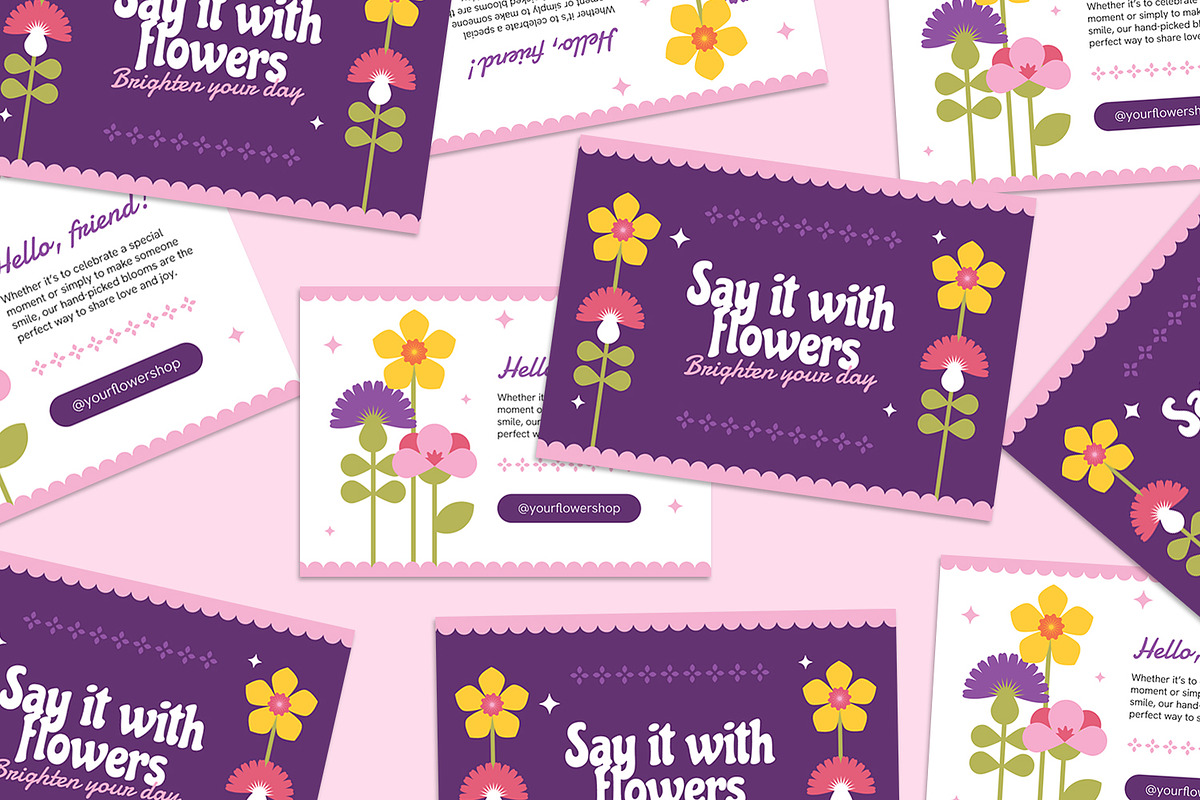 Bloomhara - Postcard, a Card Template by Fannan Studio (Photo 3 of 3)