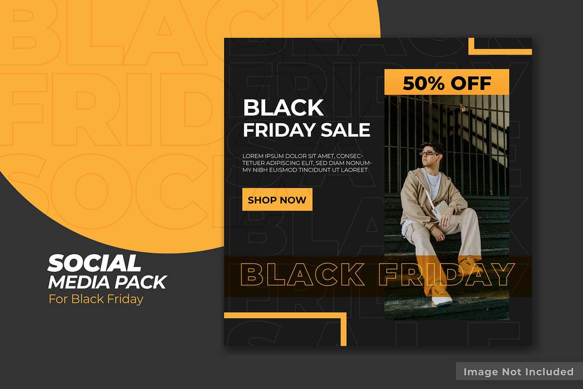 Black Friday social media template, a Social Media Template by Warm Snow (Photo 3 of 3)