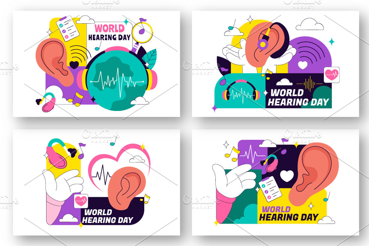 10 World Hearing Day Illustration, a Healthcare Illustration by denayunebgt (Photo 2 of 4)