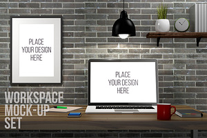 Photorealistic Workspace Mock-UP