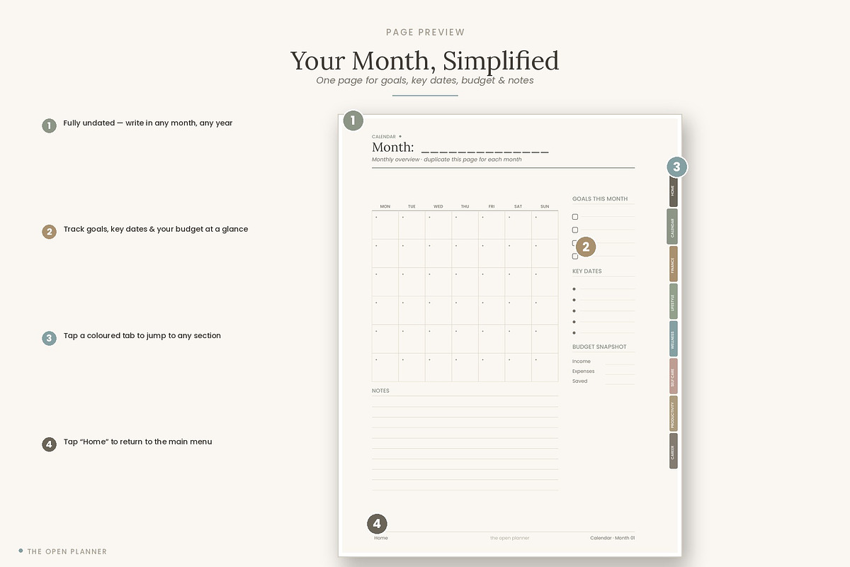 The Open Planner, a Stationery Template by The Clipart House (Photo 4 of 7)