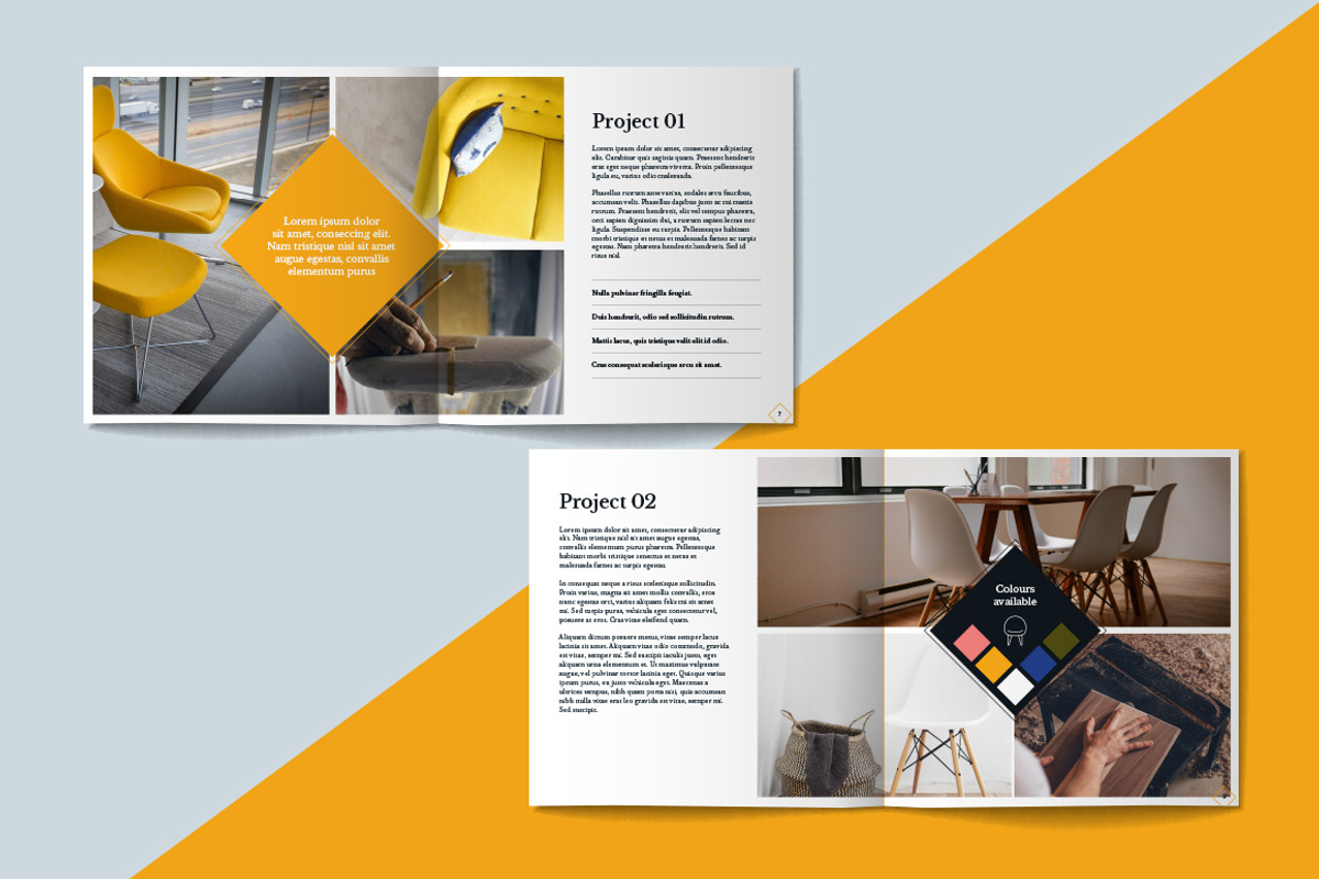 Square Portfolio Brochure Template, a Brochure Template by RWstudio (Photo 3 of 7)