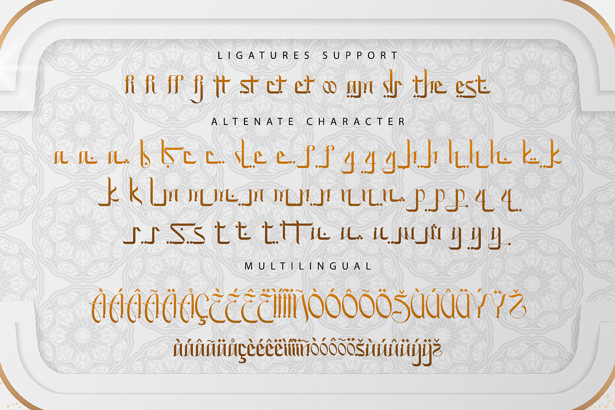 Eid Mubarak Arabic-ModernArabicFont, a Script Font by overlaytemplates (Photo 4 of 5)
