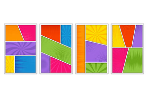 Comic book page template set