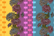 Chrysanthemum Floral Folk Motif, a Pattern Graphic by NayaChu (Thumbnail 2 of 9)