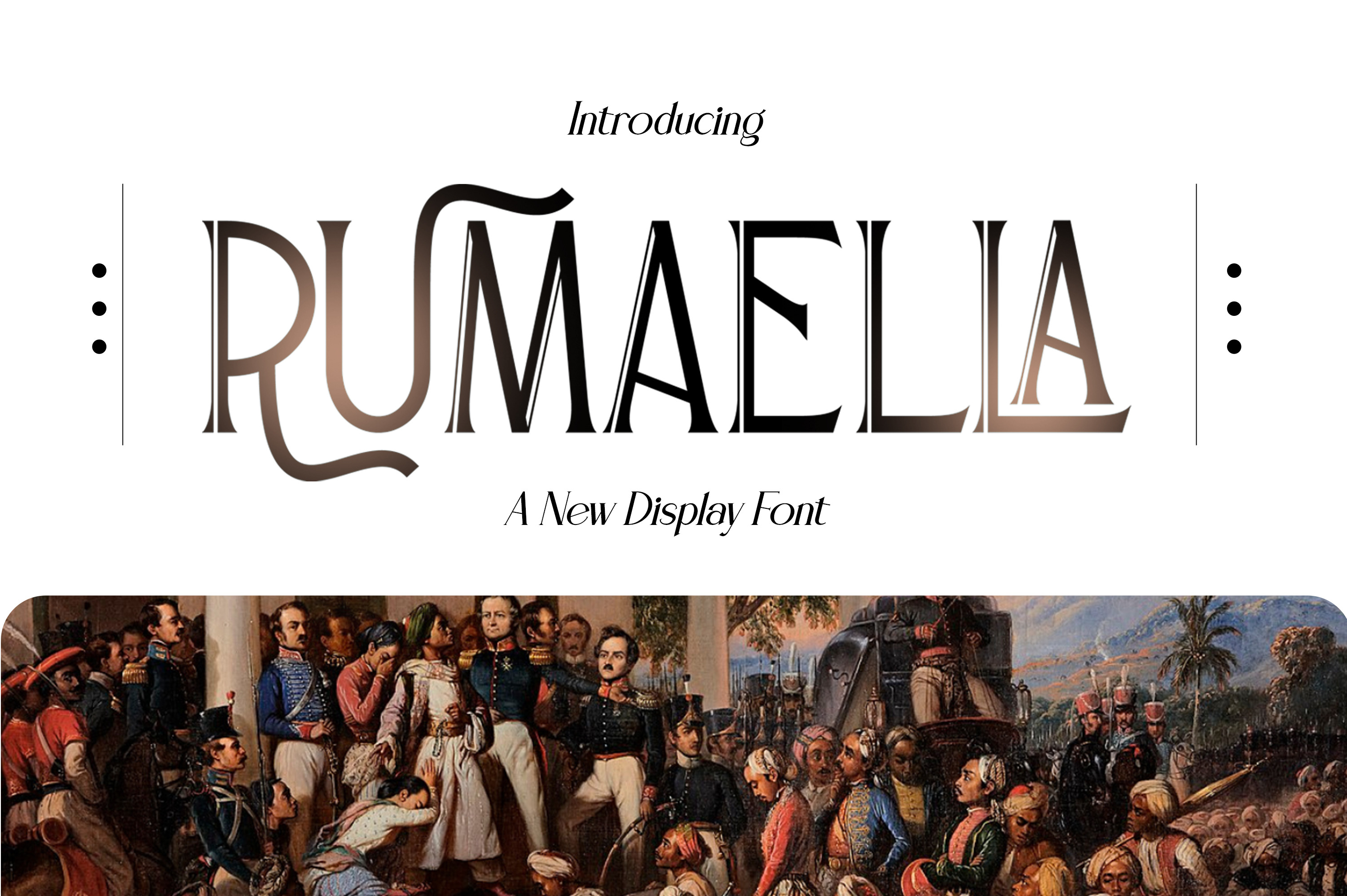 Rumaella - Display Serif Font, a Sans Serif Font by Rishsketch