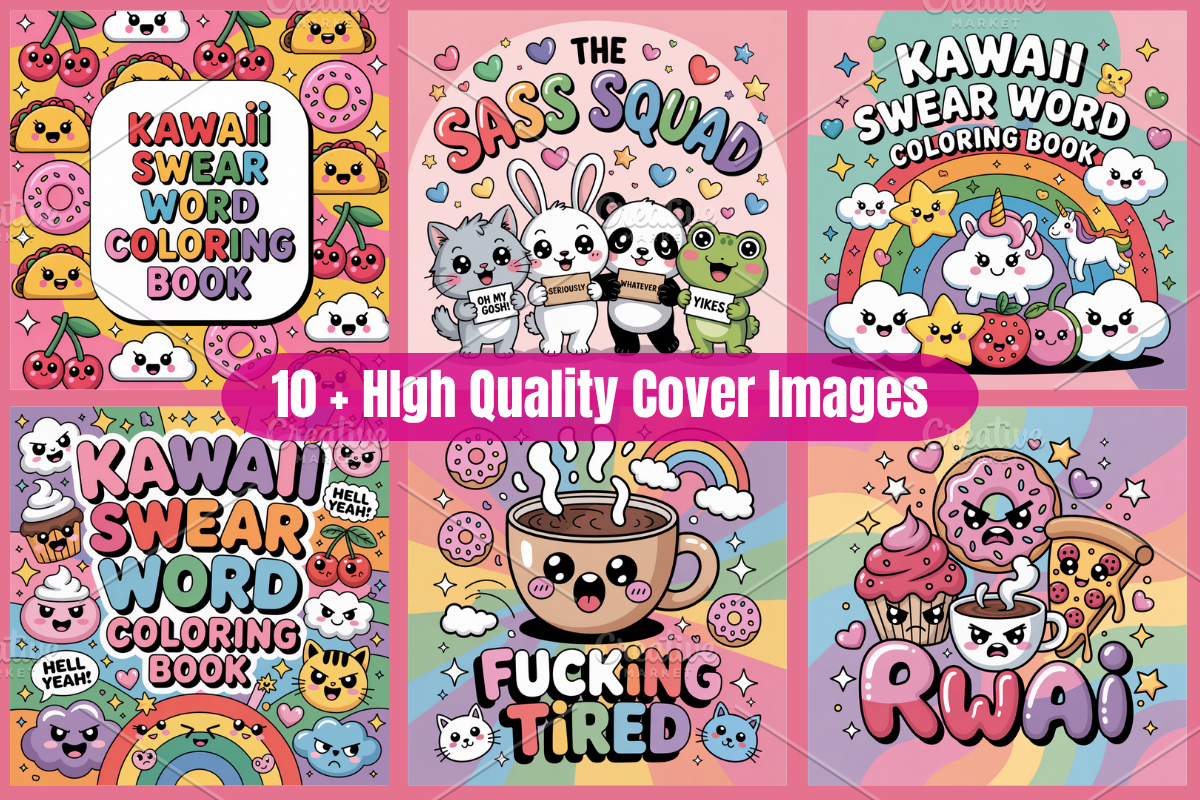 Kawaii Swear Motivational Word, a Decorative Illustration by Coco Bloom (Photo 3 of 5)