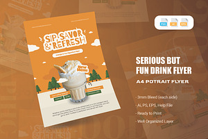 Serious But Fun Drink - Flyer, a Flyer Template by AQR Studio