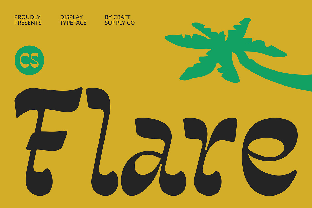 CS Flare – Reverse Contrast Font, a Serif Font by Craft Supply Co. (Photo 1 of 8)