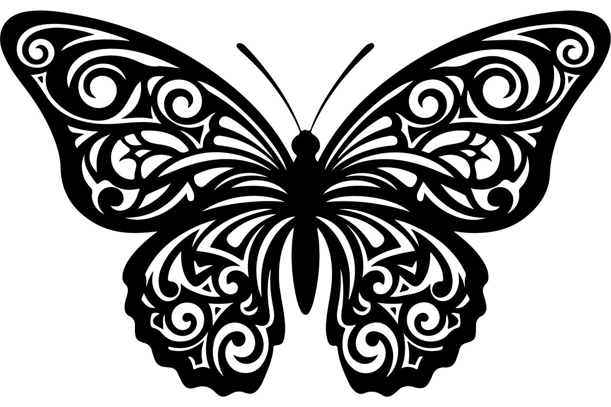 Elegant Butterfly Silhouette, an Object Graphic by Designer_Momina (Photo 17 of 20)