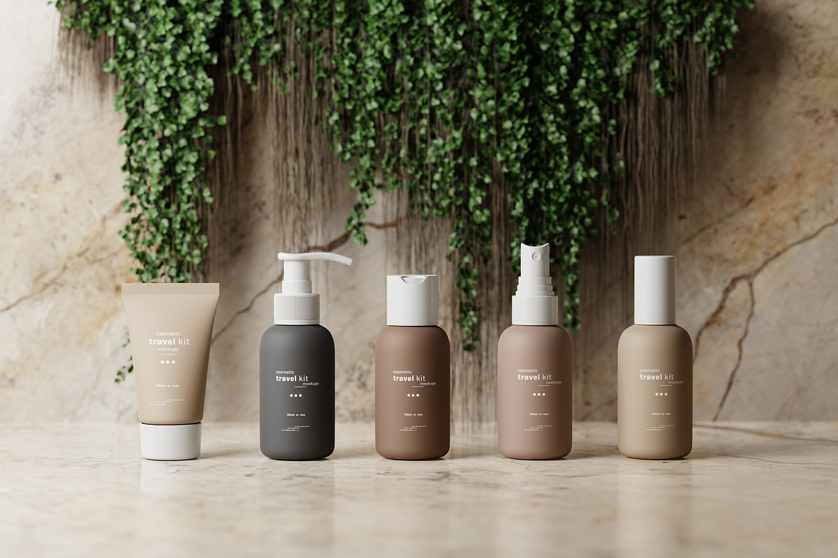 Cosmetic Travel Kit Mockups, a Packaging Mockup by pmvch (Photo 6 of 53)