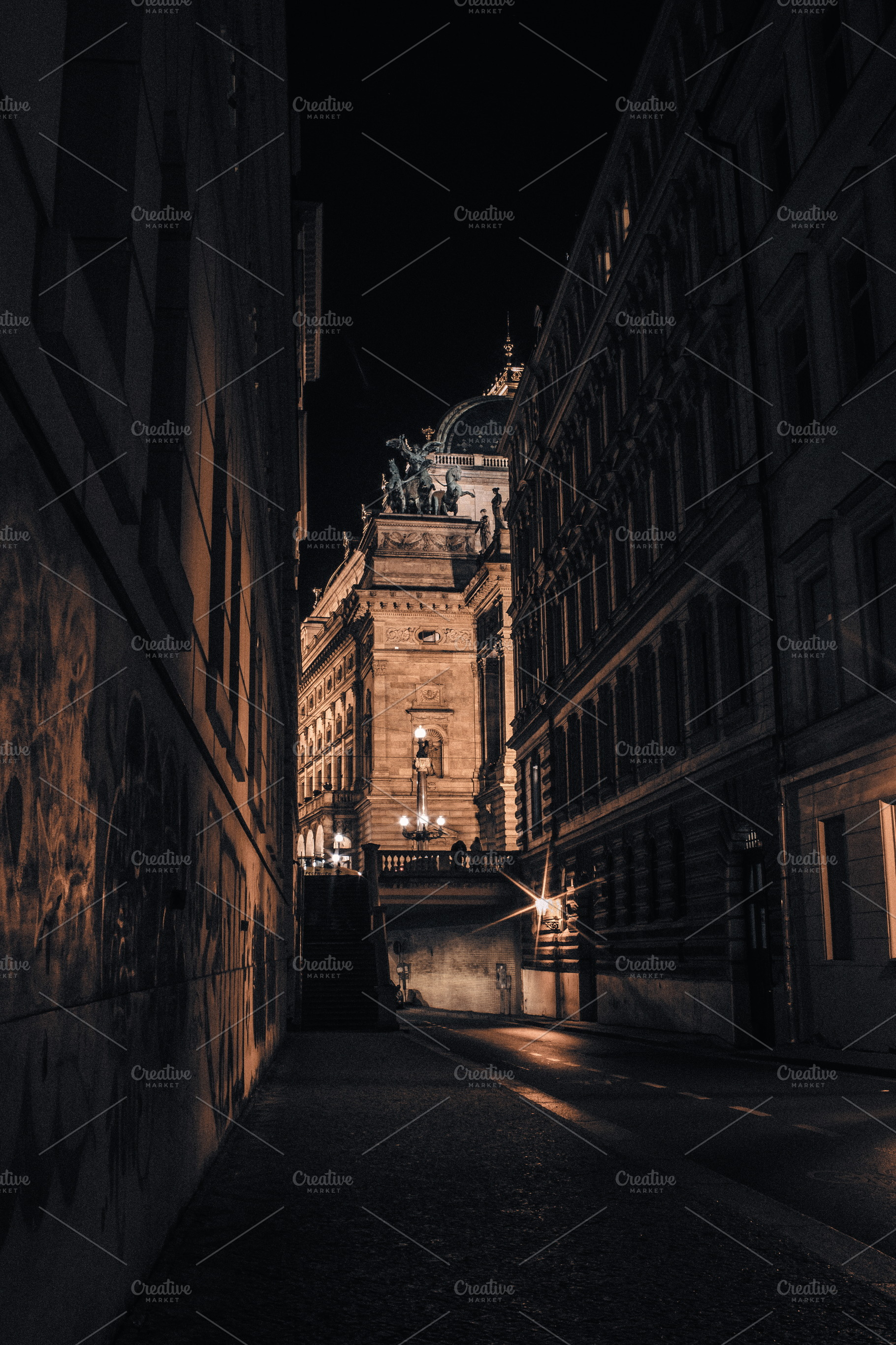 Alley by the National Theatre #2, an Architecture Photo by jakub_kopecky