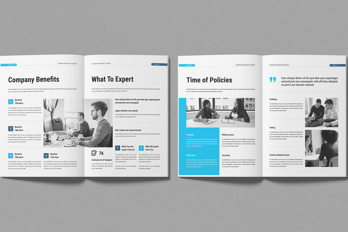 Employee Handbook Template, a Brochure Template by Work-Envance (Photo 5 of 10)