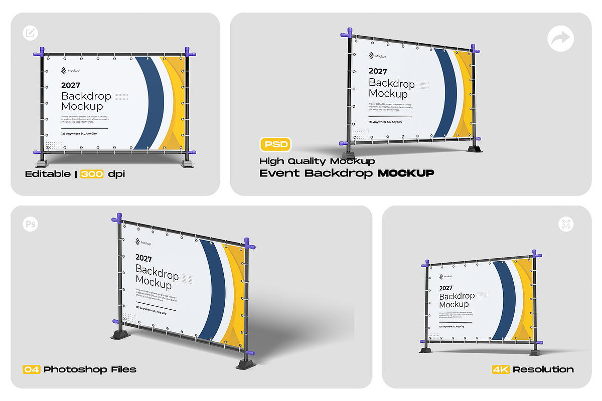 Event Backdrop Mockup, an Advertising Mockup by My Code Std (Photo 1 of 6)