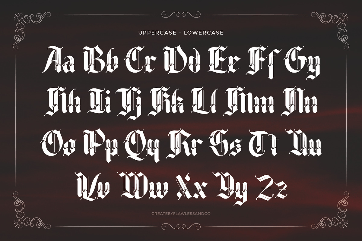 BlacklutterVol2 - Blackletter Font, a Blackletter Font by Flawless And Co (Photo 10 of 10)