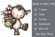 Whimsical Christmas Goat Clipart, an Illustration by Pixels.Craft (Thumbnail 3 of 6)